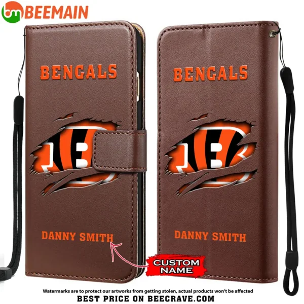 Cincinnati Bengals Leather Wallet Phone Case SPTLWPC007 - Image 5