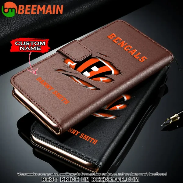 Cincinnati Bengals Leather Wallet Phone Case SPTLWPC007