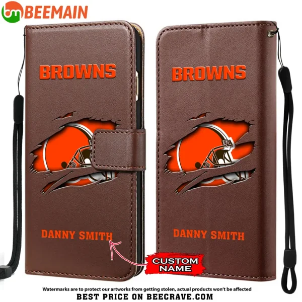 Cleveland Browns Leather Wallet Phone Case SPTLWPC008 - Image 5