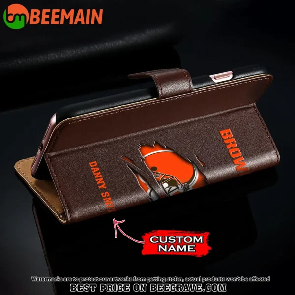 Cleveland Browns Leather Wallet Phone Case SPTLWPC008 - Image 4