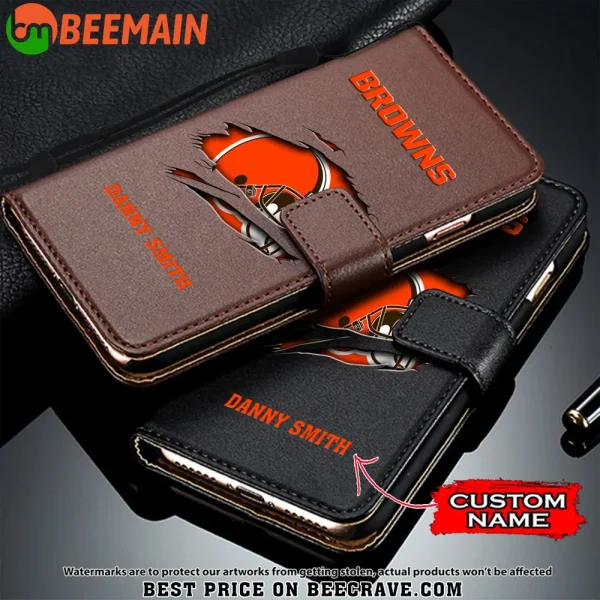 Cleveland Browns Leather Wallet Phone Case SPTLWPC008 - Image 3