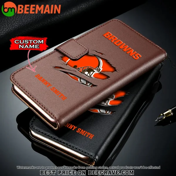 Cleveland Browns Leather Wallet Phone Case SPTLWPC008