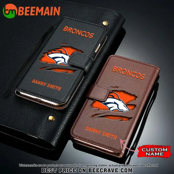 Denver Broncos Leather Wallet Phone Case SPTLWPC010 - Image 3