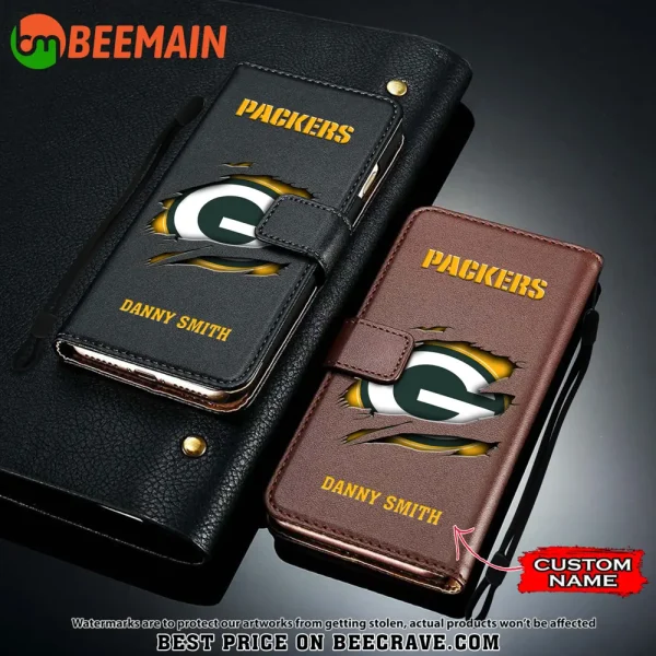 Green Bay Packers Leather Wallet Phone Case SPTLWPC012 - Image 3