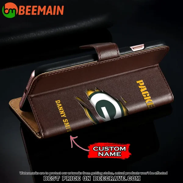 Green Bay Packers Leather Wallet Phone Case SPTLWPC012 - Image 4
