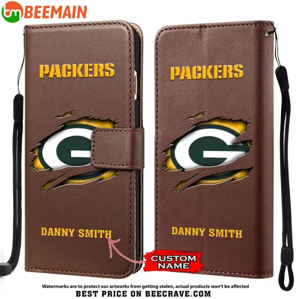 Green Bay Packers Leather Wallet Phone Case SPTLWPC012 - Image 5