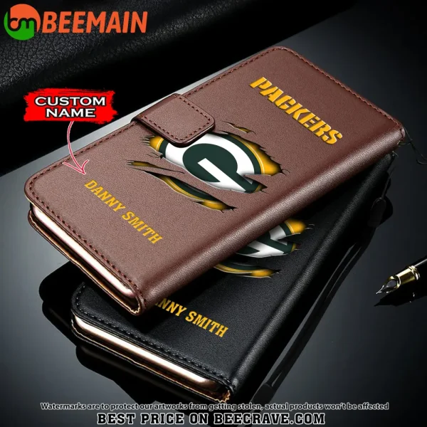 Green Bay Packers Leather Wallet Phone Case SPTLWPC012