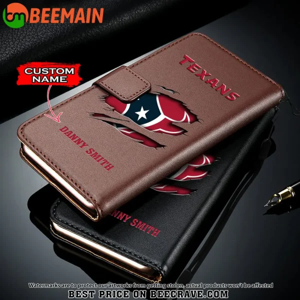 Houston Texans Leather Wallet Phone Case SPTLWPC013