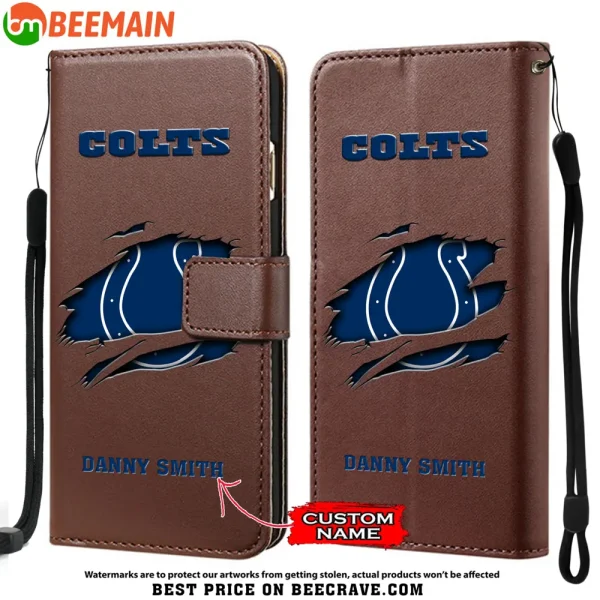 Indianapolis Colts Leather Wallet Phone Case SPTLWPC014 - Image 5