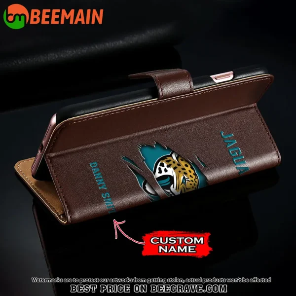 Jacksonville Jaguars Leather Wallet Phone Case SPTLWPC015 - Image 4