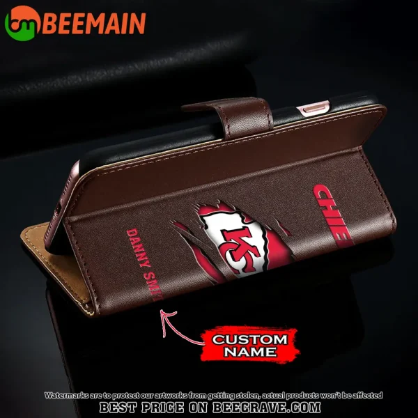 Kansas City Chiefs Leather Wallet Phone Case SPTLWPC016 - Image 4