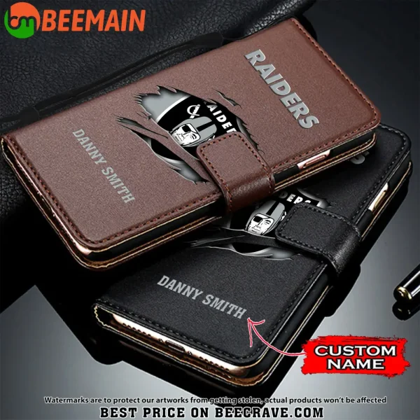 Las Vegas Raiders Leather Wallet Phone Case SPTLWPC017 - Image 2