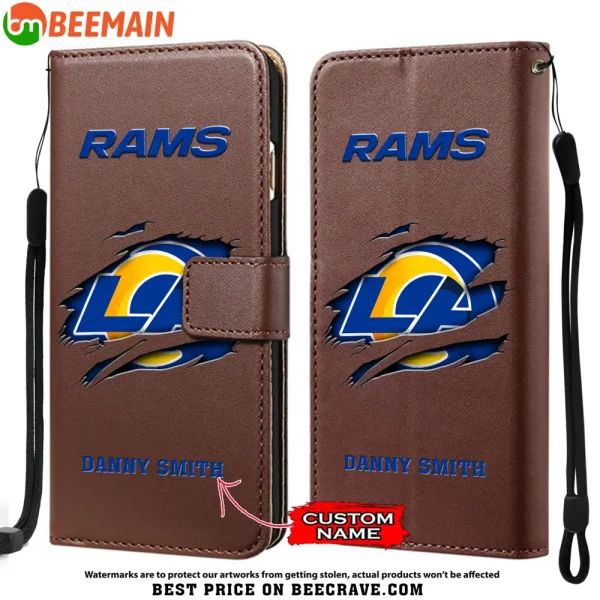 Los Angeles Rams Leather Wallet Phone Case SPTLWPC019 - Image 5