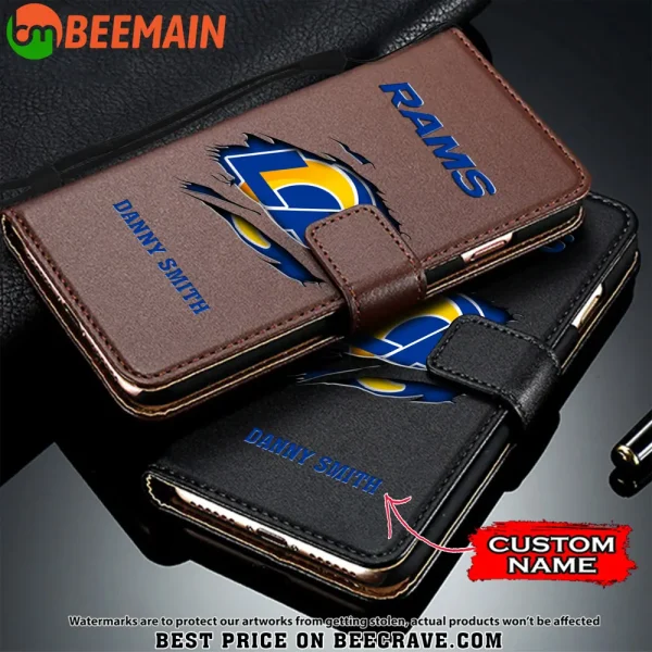 Los Angeles Rams Leather Wallet Phone Case SPTLWPC019 - Image 3