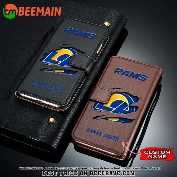 Los Angeles Rams Leather Wallet Phone Case SPTLWPC019 - Image 2