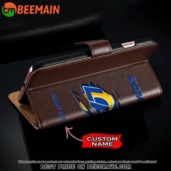 Los Angeles Rams Leather Wallet Phone Case SPTLWPC019 - Image 4