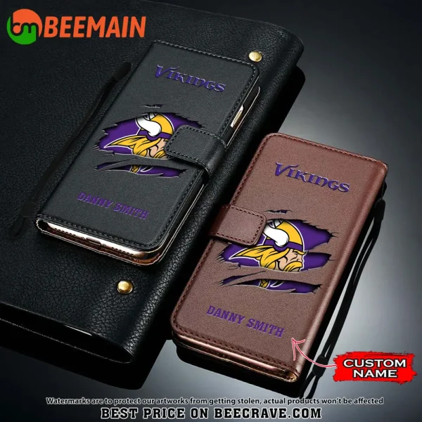 Minnesota Vikings Leather Wallet Phone Case SPTLWPC021 - Image 3
