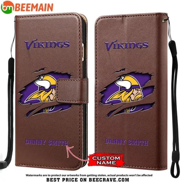 Minnesota Vikings Leather Wallet Phone Case SPTLWPC021 - Image 5