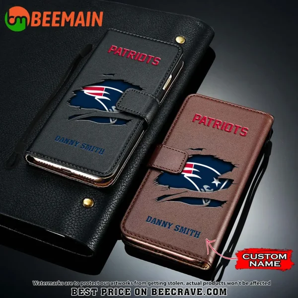 New England Patriots Leather Wallet Phone Case SPTLWPC022 - Image 2