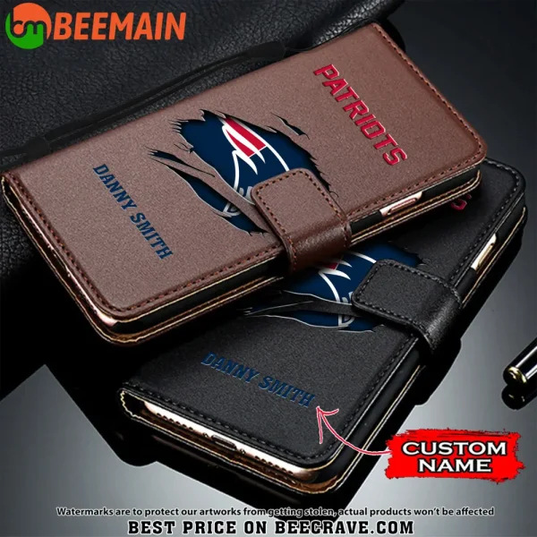 New England Patriots Leather Wallet Phone Case SPTLWPC022 - Image 3