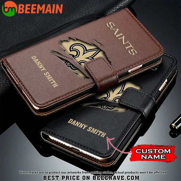 New Orleans Saints Leather Wallet Phone Case SPTLWPC023 - Image 2