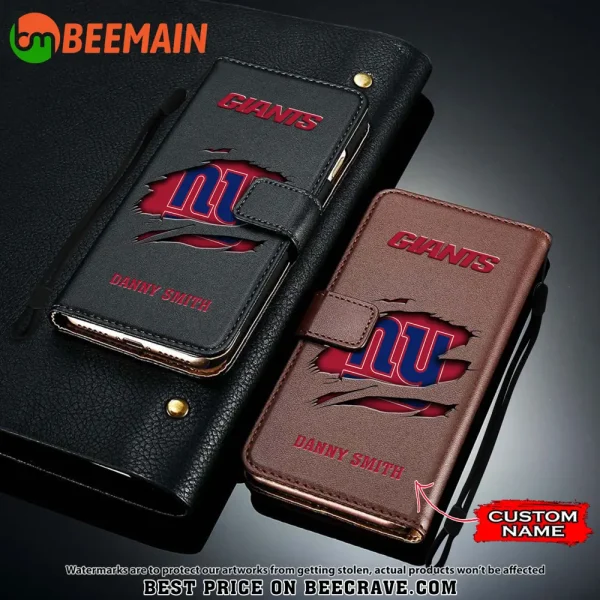 New York Giants Leather Wallet Phone Case SPTLWPC024 - Image 2