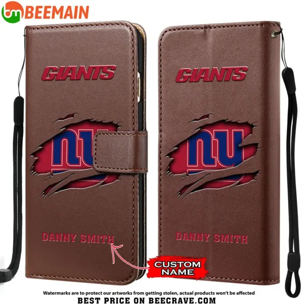 New York Giants Leather Wallet Phone Case SPTLWPC024 - Image 5