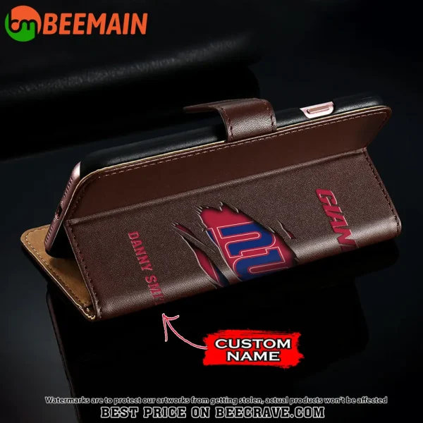 New York Giants Leather Wallet Phone Case SPTLWPC024 - Image 4