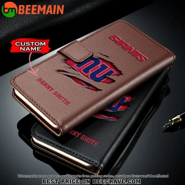 New York Giants Leather Wallet Phone Case SPTLWPC024