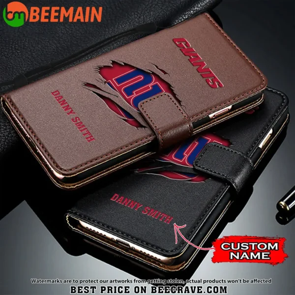 New York Giants Leather Wallet Phone Case SPTLWPC024 - Image 3