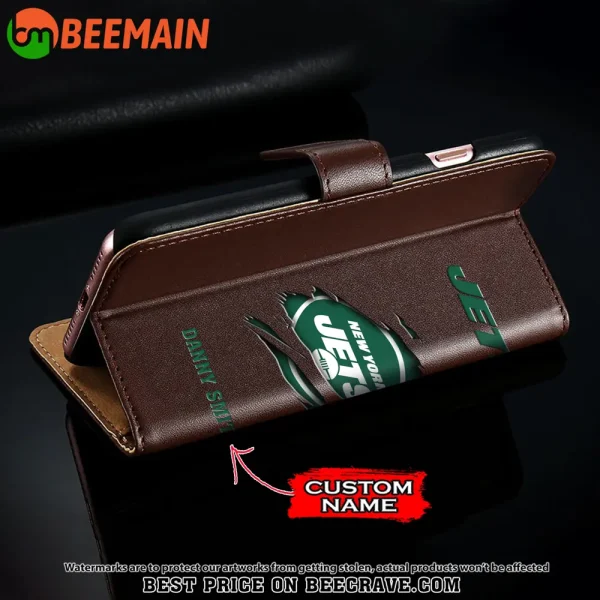 New York Jets Leather Wallet Phone Case SPTLWPC025 - Image 4