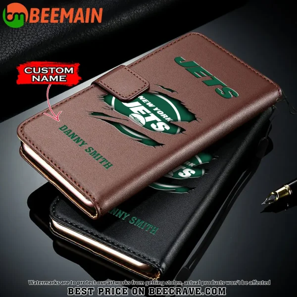 New York Jets Leather Wallet Phone Case SPTLWPC025
