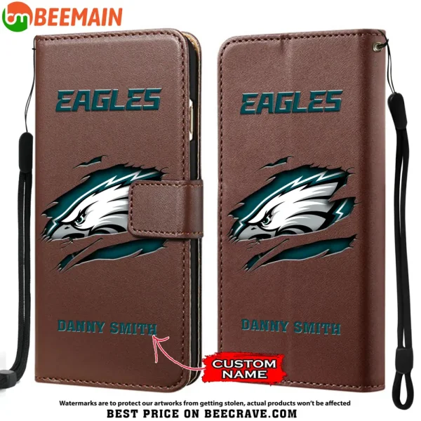Philadelphia Eagles Leather Wallet Phone Case SPTLWPC026 - Image 5