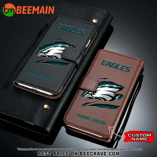 Philadelphia Eagles Leather Wallet Phone Case SPTLWPC026 - Image 3