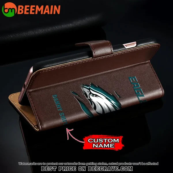 Philadelphia Eagles Leather Wallet Phone Case SPTLWPC026 - Image 4