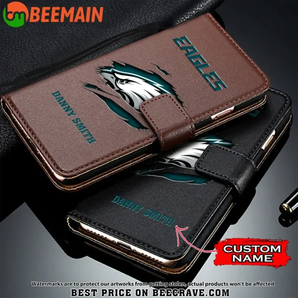 Philadelphia Eagles Leather Wallet Phone Case SPTLWPC026 - Image 2