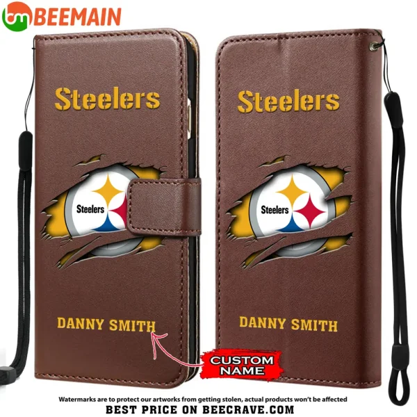 Pittsburgh Steelers Leather Wallet Phone Case SPTLWPC027 - Image 5