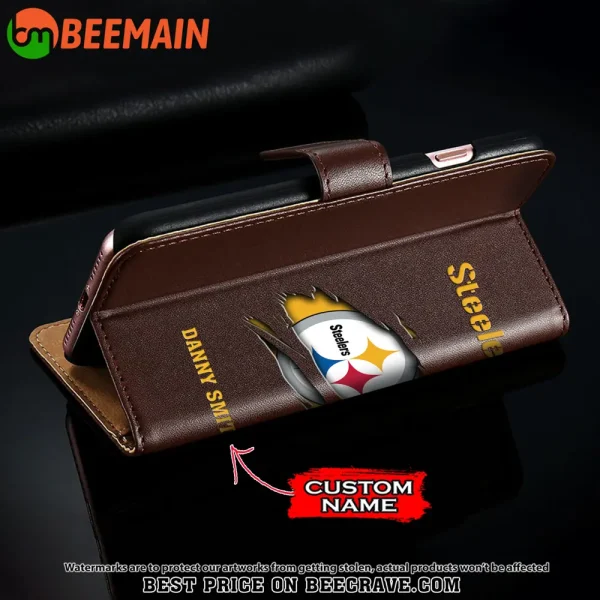 Pittsburgh Steelers Leather Wallet Phone Case SPTLWPC027 - Image 4