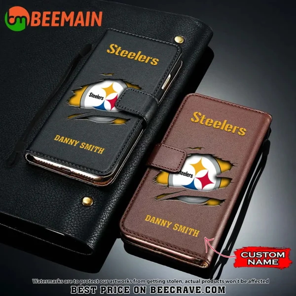 Pittsburgh Steelers Leather Wallet Phone Case SPTLWPC027 - Image 2