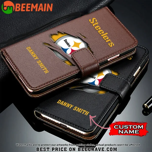 Pittsburgh Steelers Leather Wallet Phone Case SPTLWPC027 - Image 3