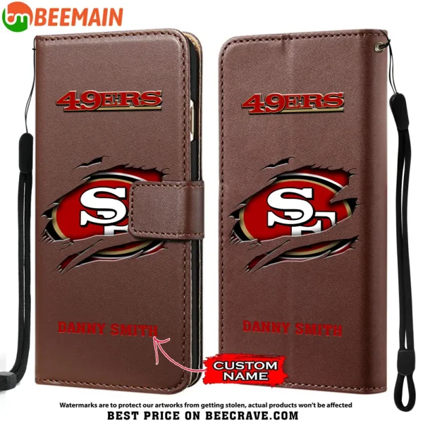 San Francisco 49ers Leather Wallet Phone Case SPTLWPC028 - Image 5