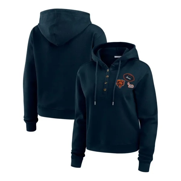 Chicago Bears Andrews Hooded Waffle Top