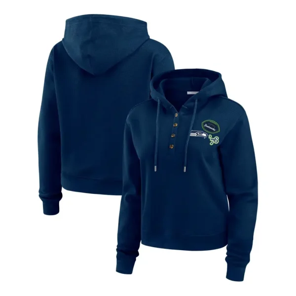 Seattle Seahawks Andrews Hooded Waffle Top