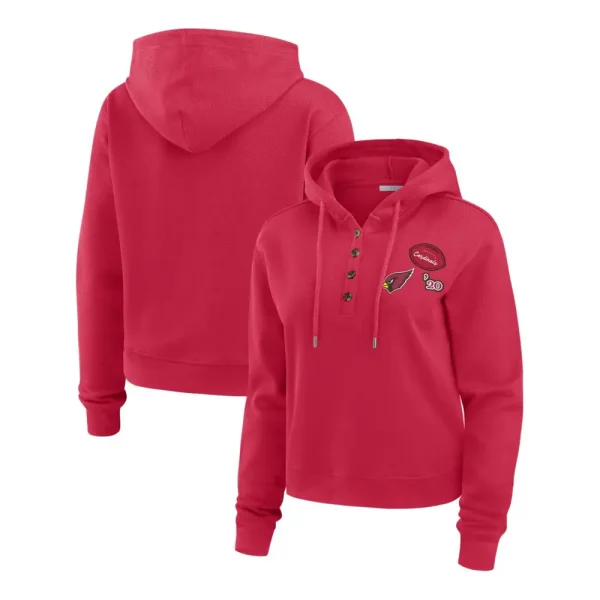 Arizona Cardinals Andrews Hooded Waffle Top