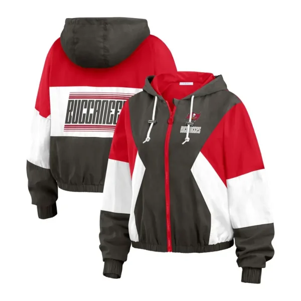 Tampa Bay Buccaneers Color Block Full-Zip Windbreaker Jacket
