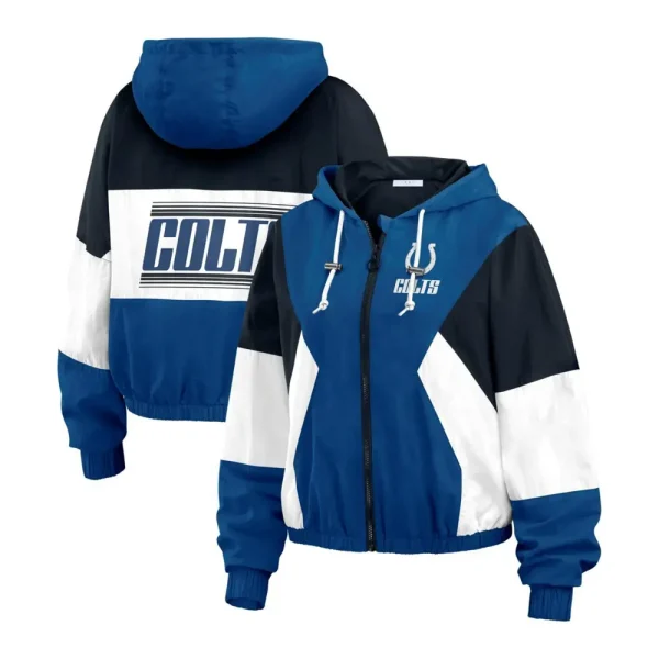 Indianapolis Colts Color Block Full-Zip Windbreaker Jacket