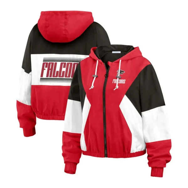 Atlanta Falcons Color Block Full-Zip Windbreaker Jacket