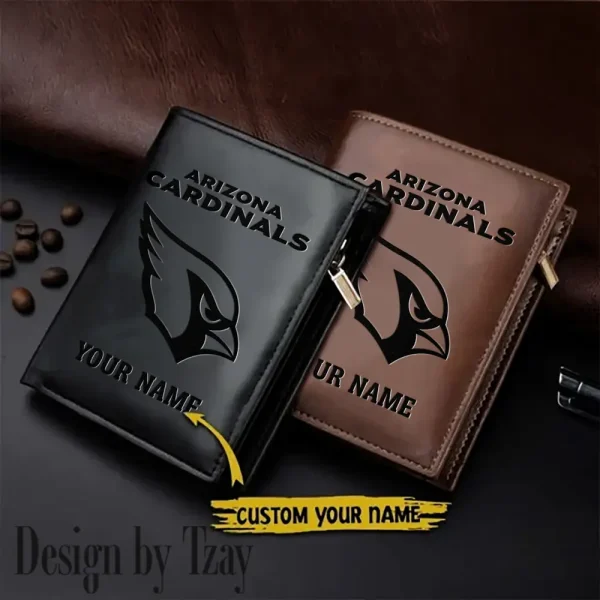 Arizona Cardinals Small Rectangular Leather Wallet Style 2025 SPTLVW513