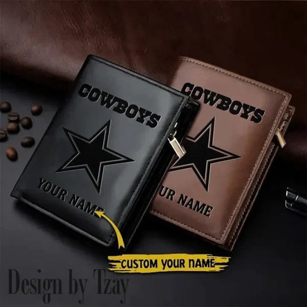 Dallas Cowboys Small Rectangular Leather Wallet Style 2025 SPTLVW521
