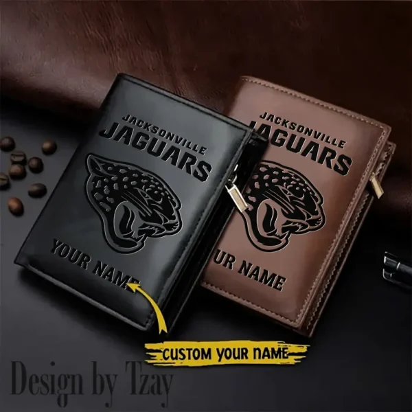 Jacksonville Jaguars Small Rectangular Leather Wallet Style 2025 SPTLVW527